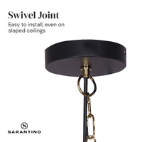 Thumbnail for Sarantino Black and Gold Pendant Light - Bring To Door 