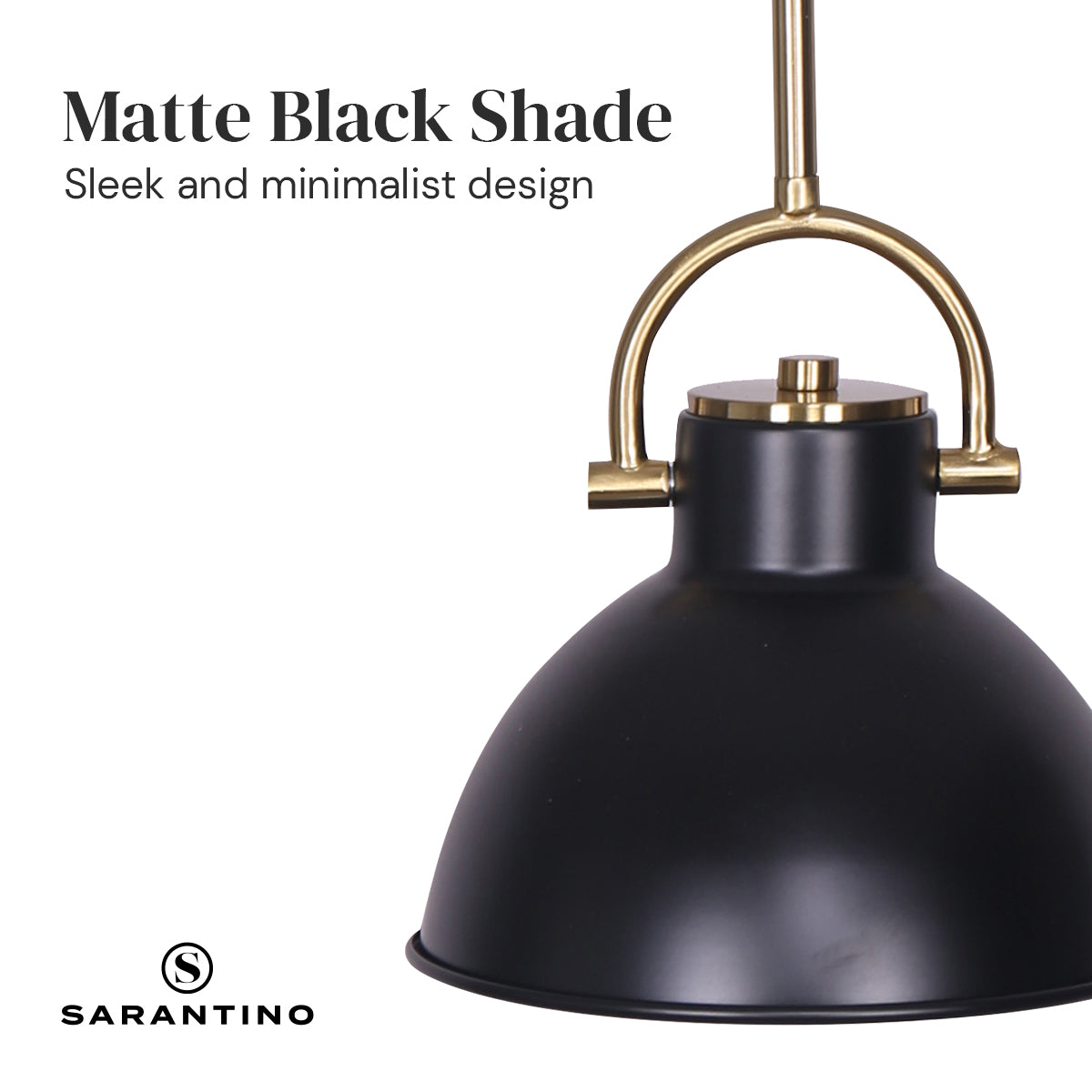 Sarantino Black and Gold Pendant Light - Bring To Door 