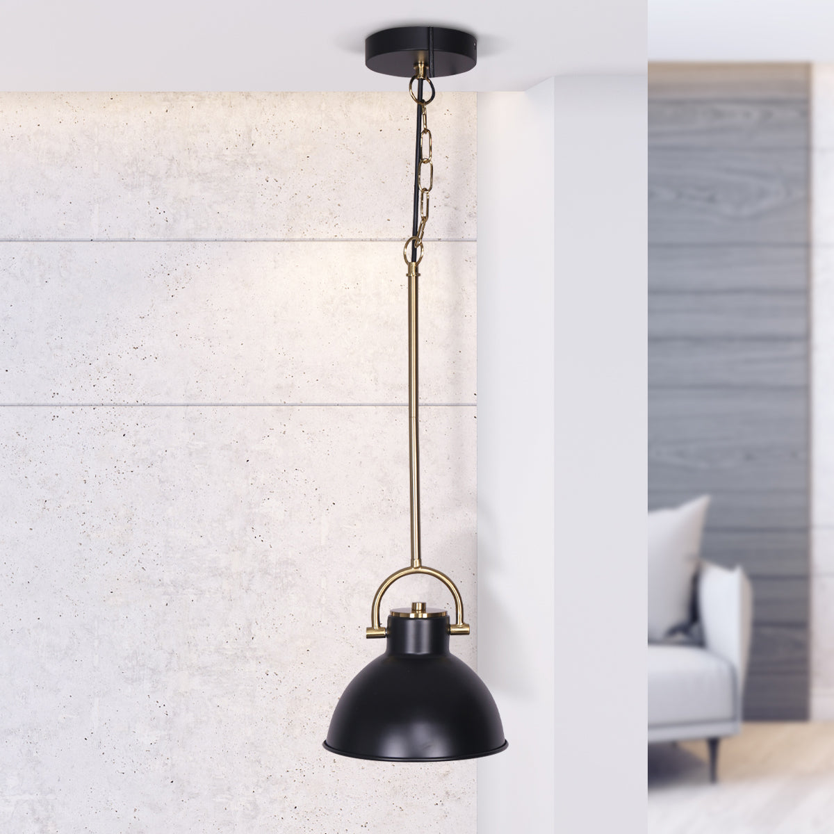 Sarantino Black and Gold Pendant Light - Bring To Door 