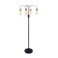 Thumbnail for Sarantino Modern Exposed Bulb 4-Arm Industrial Light Floor Lamp - Bring To Door 