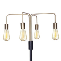 Thumbnail for Sarantino Modern Exposed Bulb 4-Arm Industrial Light Floor Lamp - Bring To Door 