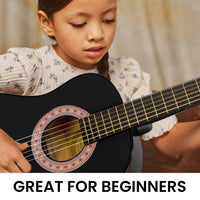 Thumbnail for Karrera 34in Acoustic Children Wooden Guitar - Black