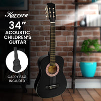 Thumbnail for Karrera 34in Acoustic Children Wooden Guitar - Black