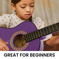 Thumbnail for Karrera 34in Acoustic Children no cut Guitar - Purple