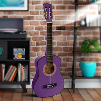 Thumbnail for Karrera 34in Acoustic Children no cut Guitar - Purple