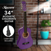 Thumbnail for Karrera 34in Acoustic Children no cut Guitar - Purple