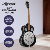 Thumbnail for Karrera 40in Resonator Guitar - Black