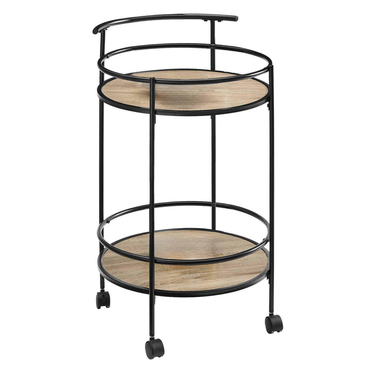 Sarantino Reno Mini Bar Cart Caddy - Grey Oak - Bring To Door 