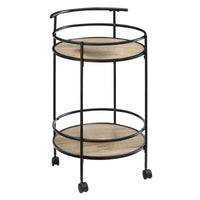 Thumbnail for Sarantino Reno Mini Bar Cart Caddy - Grey Oak - Bring To Door 