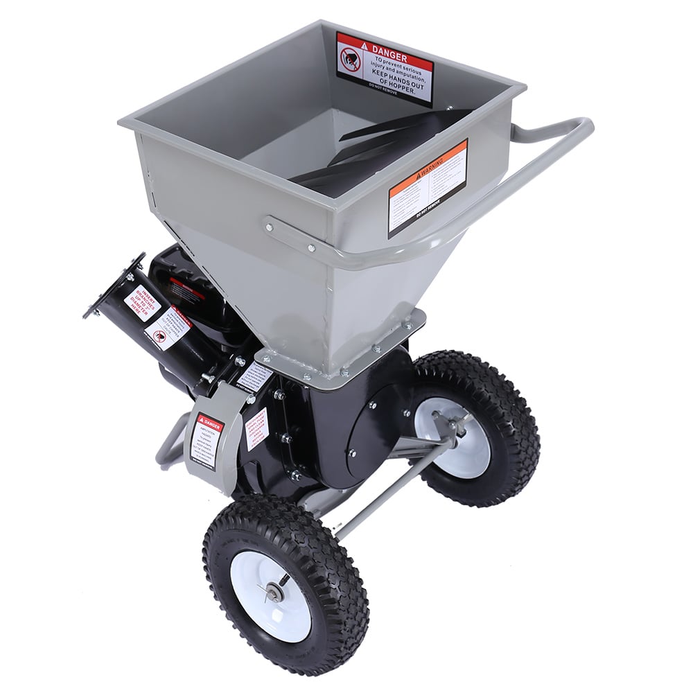 Ducar Wood Chipper Shredder Mulcher Garden 8hp Petrol Motor Upright Grinder - Silver - Bring To Door 