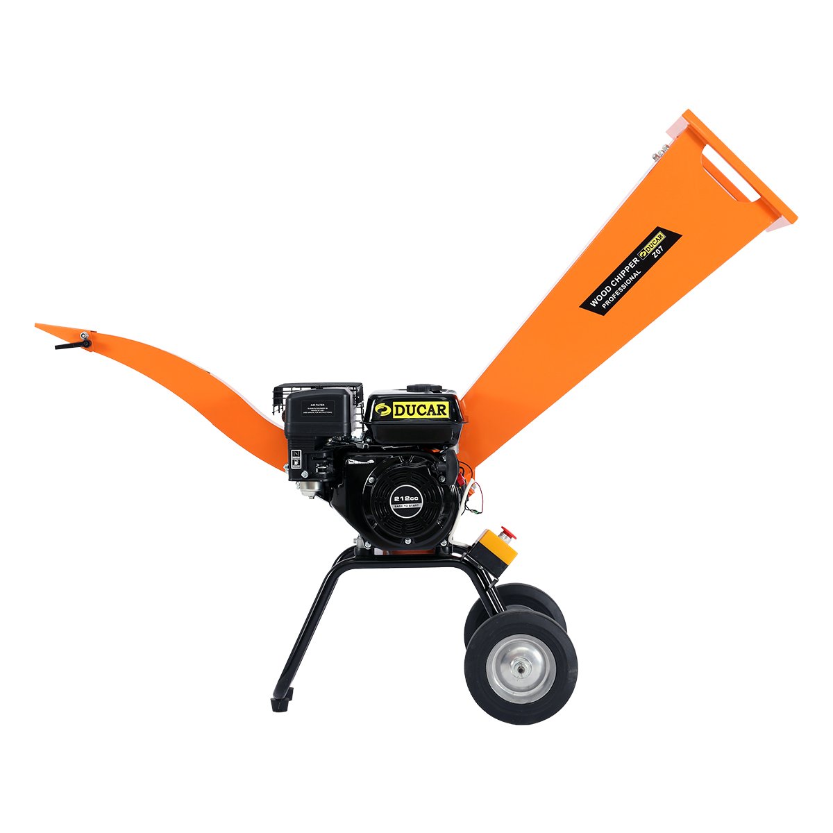 Ducar 7hp Wood Chipper Shredder Mulcher Grinder Petrol Orange - Bring To Door 