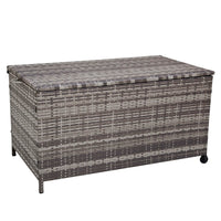 Thumbnail for Outdoor PE Wicker Storage Box Garden 320L-Grey - Bring To Door 