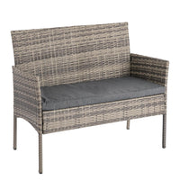 Thumbnail for 4 Seater Wicker Outdoor Lounge Set - Mixed Grey - Bring To Door 