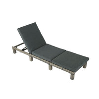 Thumbnail for Grey Rattan Sunbed with Adjustable Recline - Bring To Door 