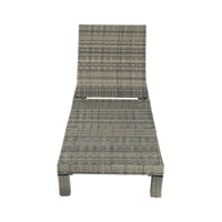 Thumbnail for Grey Rattan Sunbed with Adjustable Recline - Bring To Door 