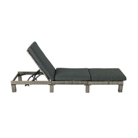 Thumbnail for Grey Rattan Sunbed with Adjustable Recline - Bring To Door 