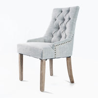 Thumbnail for French Provincial Dining Chair Oak Leg AMOUR GREY