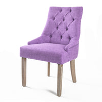 Thumbnail for French Provincial Dining Chair Oak Leg AMOUR VIOLET