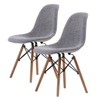 Thumbnail for 2X Retro Dining Cafe Chair DSW GREY