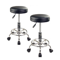 Thumbnail for 2X Swivel Salon Barber Stool Chair Round Type BLACK