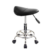 Thumbnail for 2X Swivel Salon Barber Stool Chair Saddle Type BLACK