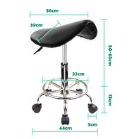 Thumbnail for 2X Swivel Salon Barber Stool Chair Saddle Type BLACK