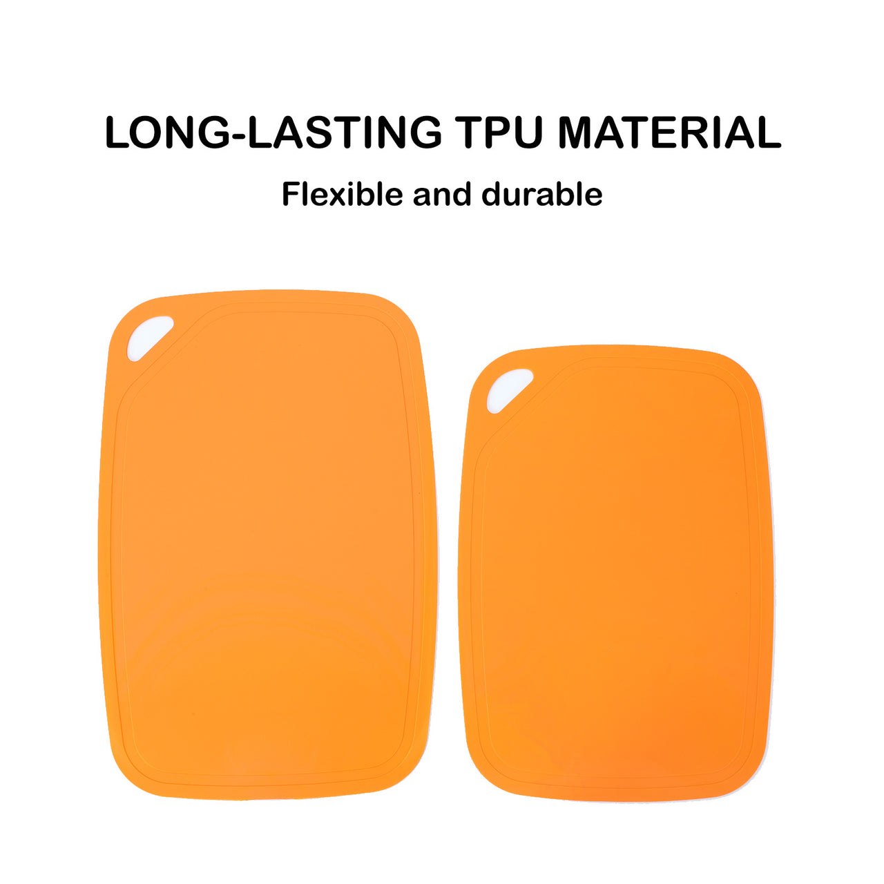 TPU Chopping Board Antibacterial Cutting Board Baby Food Grade ORANGE - Bring To Door 