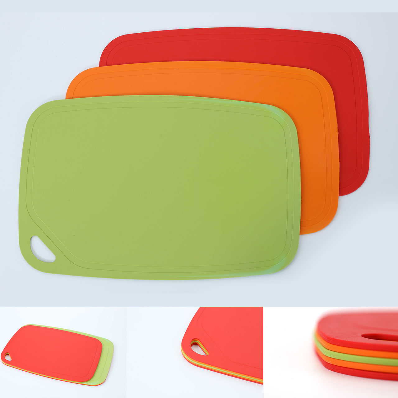 TPU Chopping Board Antibacterial Cutting Board Baby Food Grade ORANGE - Bring To Door 