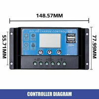 Thumbnail for Solar Panel Monocryitsalline with Controller 18v 200w. Corrosion-Resistant Aluminium Frame Solar Generator Camping Outdoor Travel Boats Van - Bring To Door 