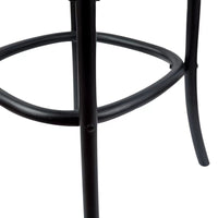 Thumbnail for Aster Crossback Bar Stools Dining Chair Solid Birch Timber Rattan Seat - Black