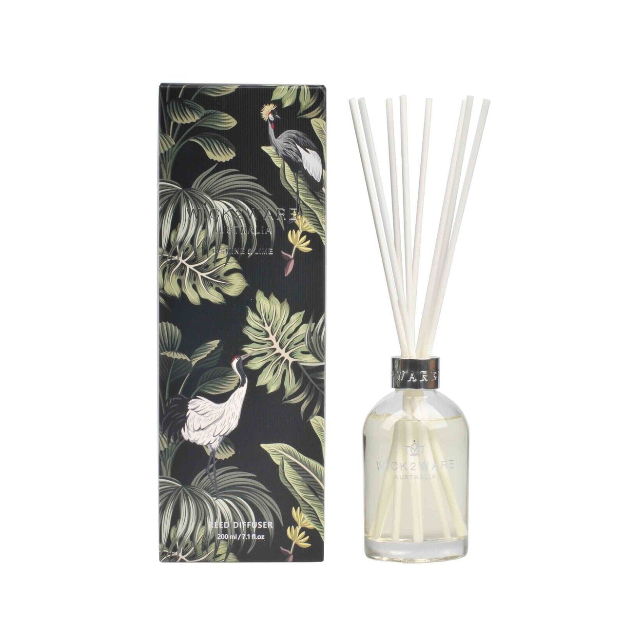 Wick2Ware Australia Reed Diffuser Jasmine and Lime 200ml/7.1 fl oz - Bring To Door 