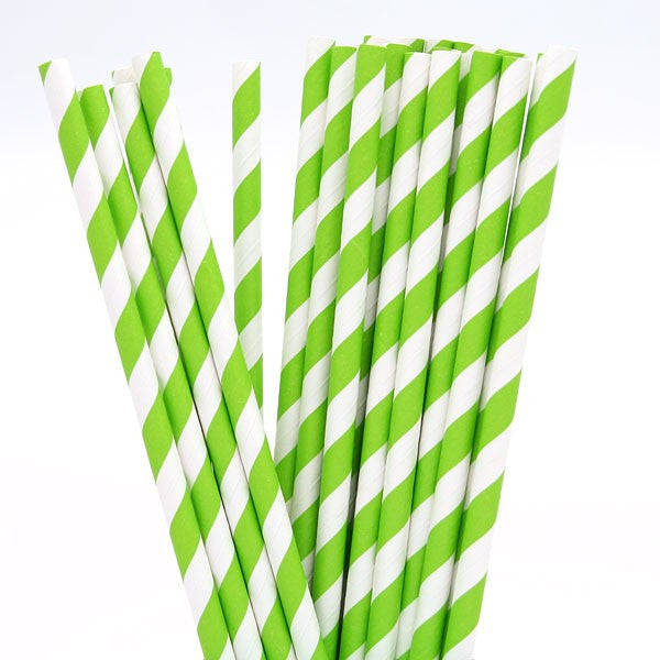 1000 Bulk Wholesale Pack Green White Drinking Straws Biodegradable Eco Paper Birthday Party Event Bistro Bar Cafe Take Away - Bring To Door 