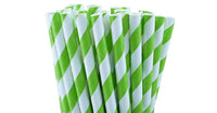 Thumbnail for 1000 Bulk Wholesale Pack Green White Drinking Straws Biodegradable Eco Paper Birthday Party Event Bistro Bar Cafe Take Away - Bring To Door 