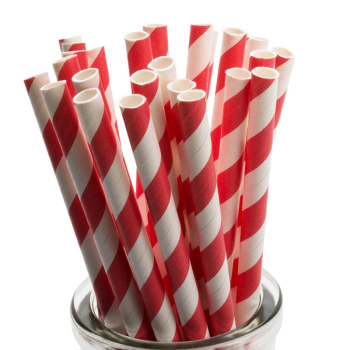 1000 Bulk Wholesale Pack Red White Drinking Straws Biodegradable Eco Paper Birthday Party Event Bistro Bar Cafe Take Away - Bring To Door 