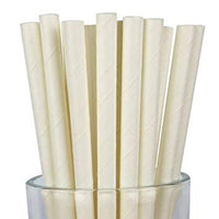 Thumbnail for 200 Pack White Drinking Straws Biodegradable Eco Paper Birthday Party Event Bistro Bar Cafe Take Away - Bring To Door 