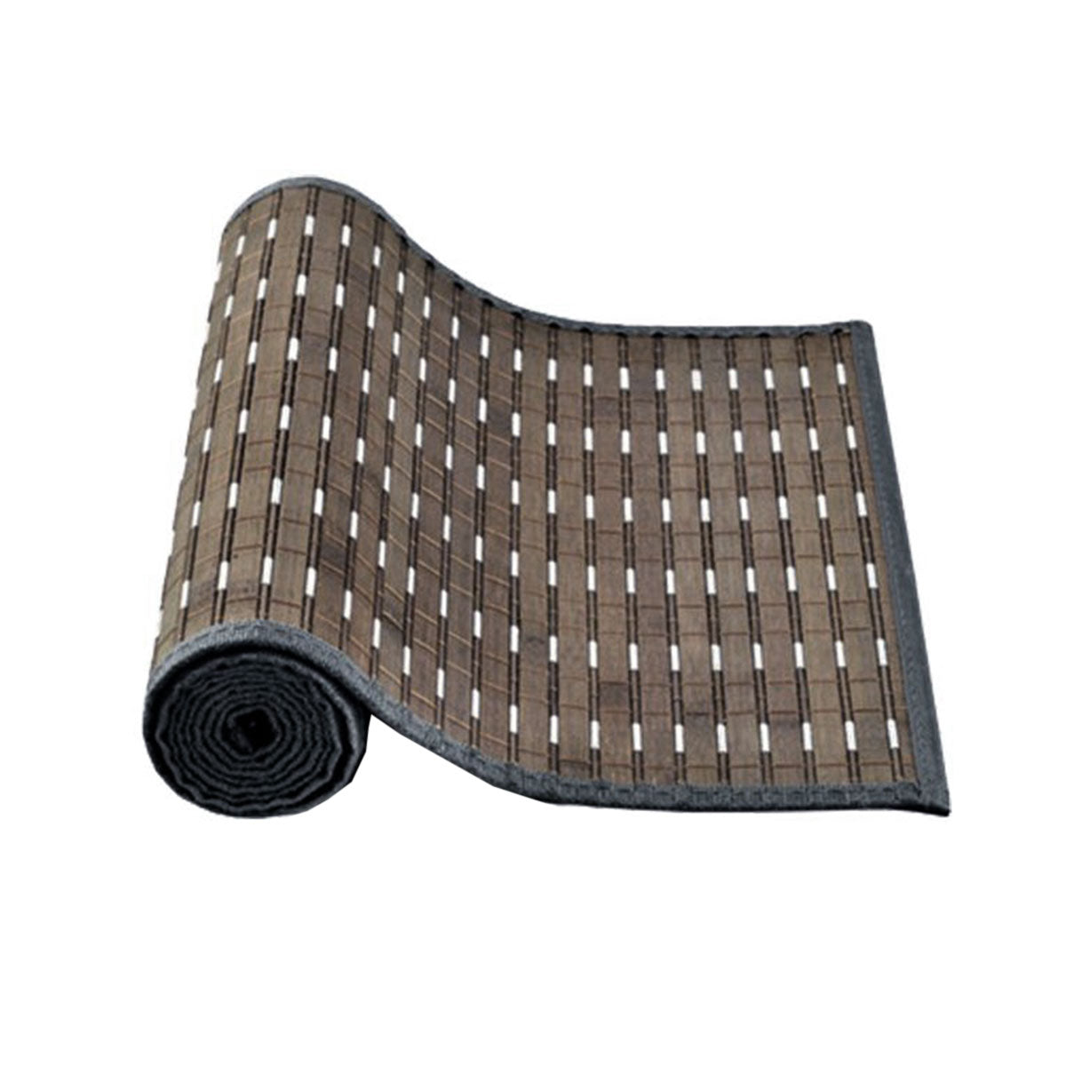 Streak Bamboo Table Runner 140 x 33cm Grey Brown Silver - Bring To Door 