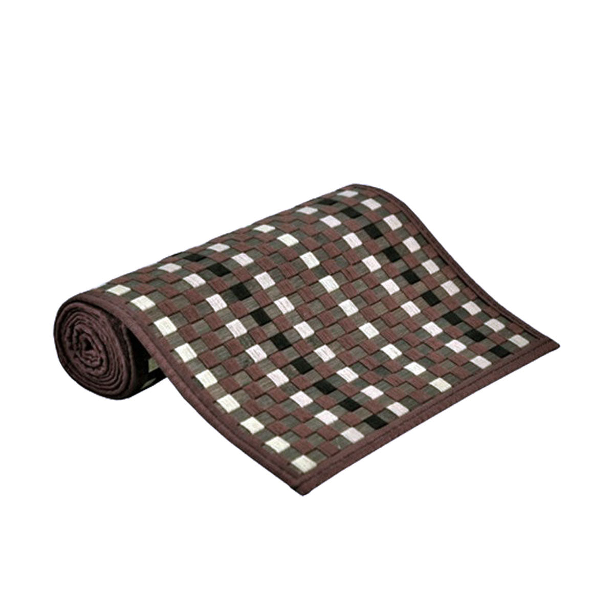 Mia 2 Tone Brown Bamboo Table Runner 140 x 33cm - Bring To Door 