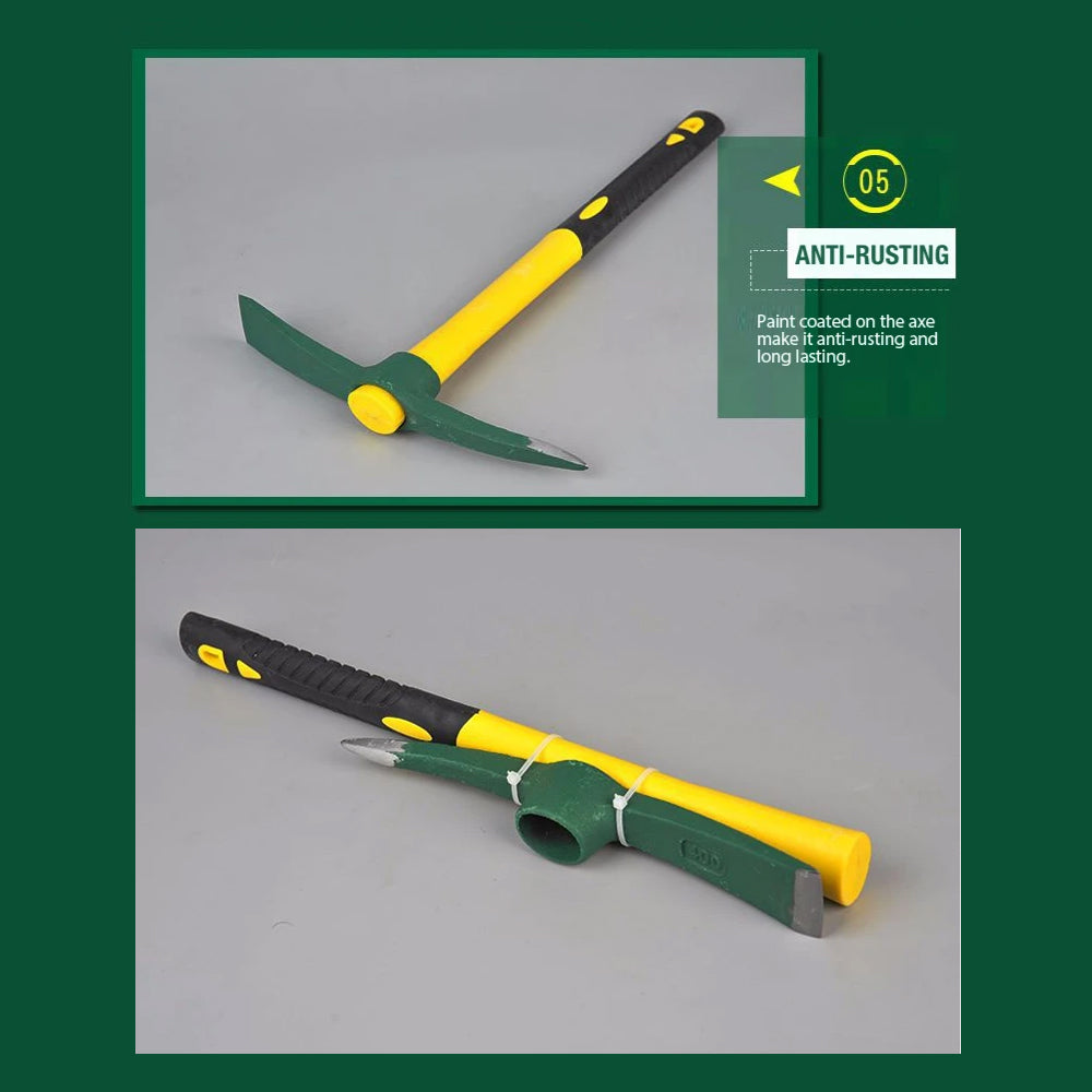 Mattock Outdoor Camping Mountain Fibreglass Handle Mini Pickaxe Garden Farm Tool - Bring To Door 