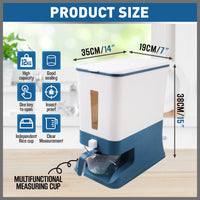 Thumbnail for Auto Grain Case Cereal Dispenser Storage Box Kitchen Food Rice Container Cup - Bring To Door 