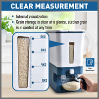 Thumbnail for Auto Grain Case Cereal Dispenser Storage Box Kitchen Food Rice Container Cup - Bring To Door 