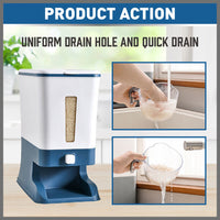 Thumbnail for Auto Grain Case Cereal Dispenser Storage Box Kitchen Food Rice Container Cup - Bring To Door 