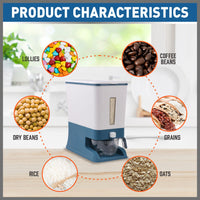 Thumbnail for Auto Grain Case Cereal Dispenser Storage Box Kitchen Food Rice Container Cup - Bring To Door 