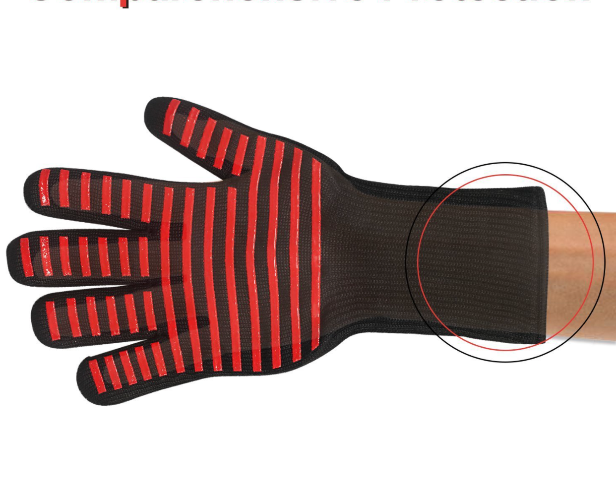 1 Pair Heat Proof Glove red - Bring To Door 