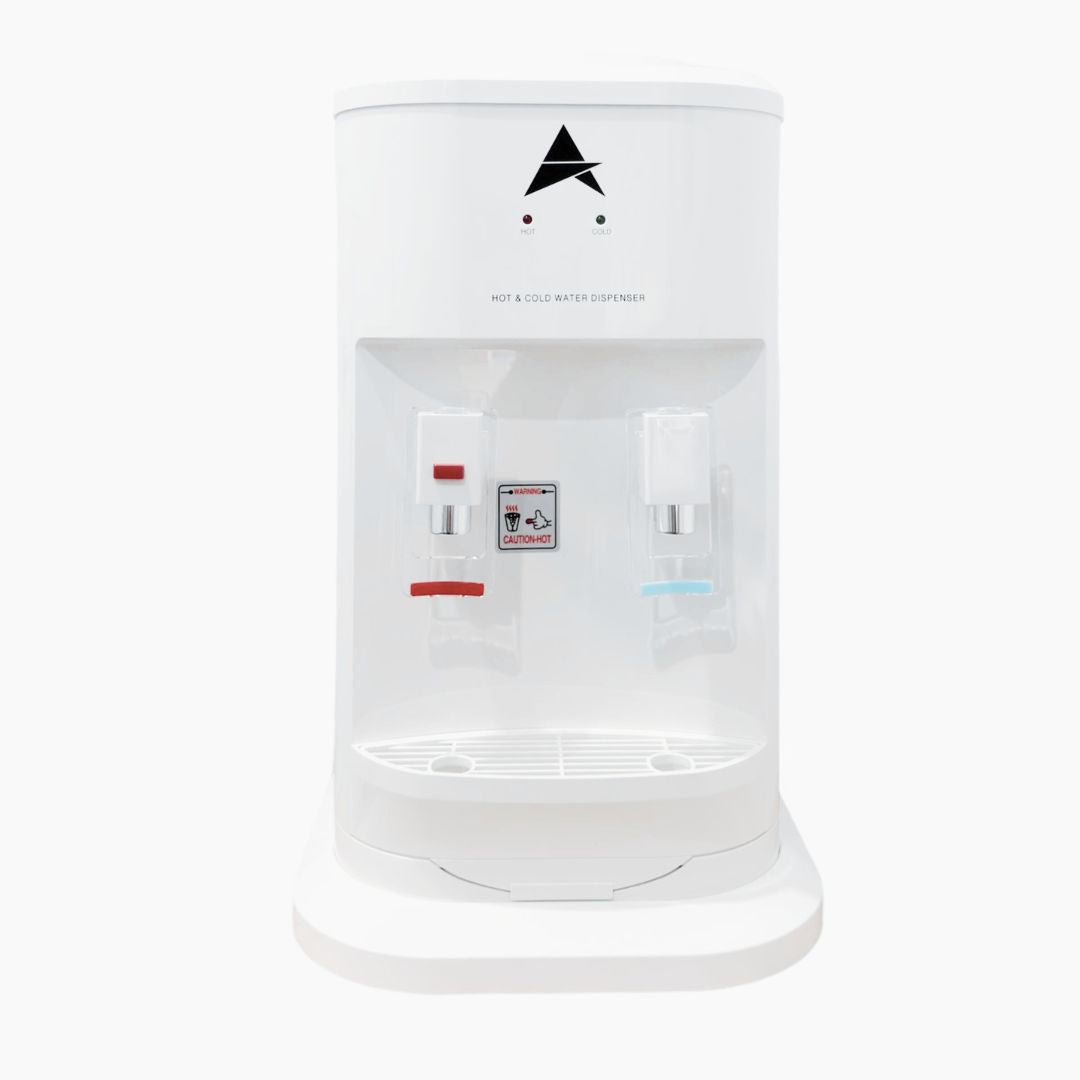 Luxurious White Hot and Cold Benchtop Water Cooler - LG Compressor - Bring To Door 