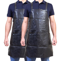 Thumbnail for 2x Pierre Cardin Professional Leather Apron Butcher Woodwork Barber Chef - Black - Bring To Door 