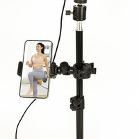 Thumbnail for 12 Inch LED Video Ring Light with Tabletop Light Stand and Phone Holder Black