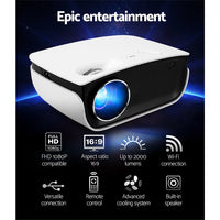 Thumbnail for Devanti Portable Mini Video Projector 1080P Wifi Home Theater HDMI White