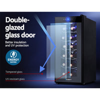 Thumbnail for Devanti Wine Cooler Fridge 12 Bottles - Bring To Door 