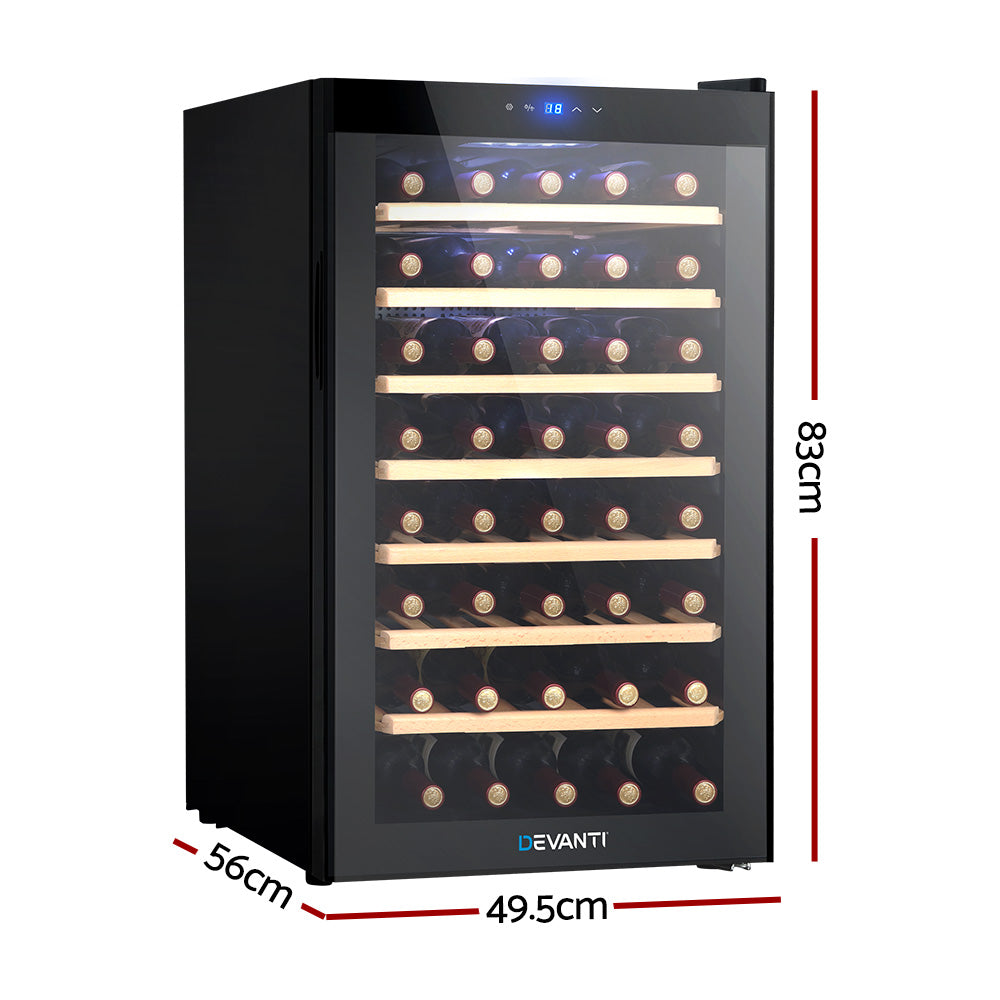 Devanti Wine Cooler Fridge 51 Bottles - Bring To Door 