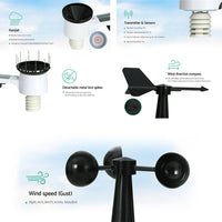 Thumbnail for Devanti Weather Station Indoor Outdoor Wireless WiFi Professional Solar Sensor - Bring To Door 